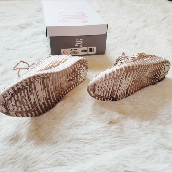 Journee Collection Rose Gold Sneakers - Picture 3 of 3